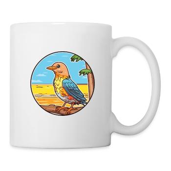 Kuckuck Aquarell Cartoon Kawaii Clipart Tier - Tasse - Weiß - Rechts