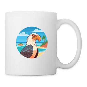 Eagle Watercolor Cartoon Kawaii Clipart Animal - Mug - white - Right
