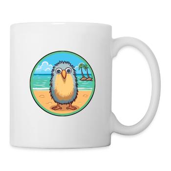 Kiwi Aquarell Cartoon Kawaii Clipart Tier - Tasse - Weiß - Rechts