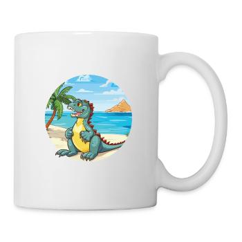 Iguana Watercolor Cartoon Kawaii Clipart Animal - Mug - white - Right