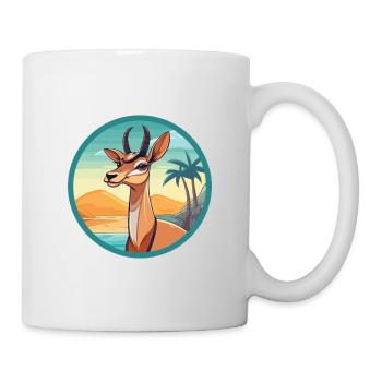 Impala Aquarell Karikatur Kawaii Clipart Tier - Tasse - Weiß - Rechts