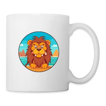 Manticore Aquarelle Dessin Animé Kawaii Clipart Animal - Mug blanc - blanc - Droite