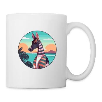 Okapi Watercolor Cartoon Kawaii Clipart Animal - Mug - white - Right