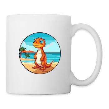 Lizard Watercolor Cartoon Kawaii Clipart Animal - Mug - white - Right