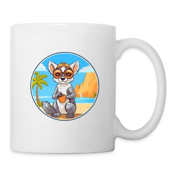 Lemur Watercolor Cartoon Kawaii Clipart Animal - Mug - white - Right