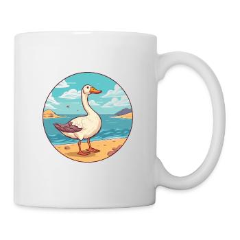 Goose Watercolor Cartoon Kawaii Clipart Animal - Mug - white - Right