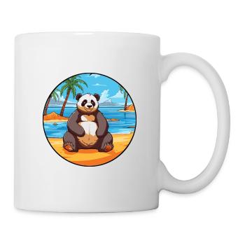 Panda Aquarell Karikatur Kawaii Clipart Tier - Tasse - Weiß - Rechts