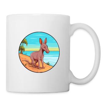 Aardvark Watercolor Cartoon Kawaii Clipart Animal - Mug - white - Right