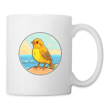 Canary Watercolor Cartoon Kawaii Clipart Animal - Mug - white - Right