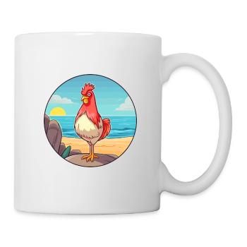 Chicken Watercolor Cartoon Kawaii Clipart Animal - Mug - white - Right