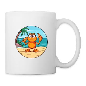 Craw aquarelle dessin animé Kawaii Clipart Animal - Mug blanc - blanc - Droite