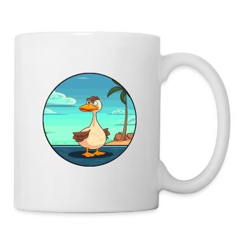 Duck Watercolor Cartoon Kawaii Clipart Animal - Mug - white - Right