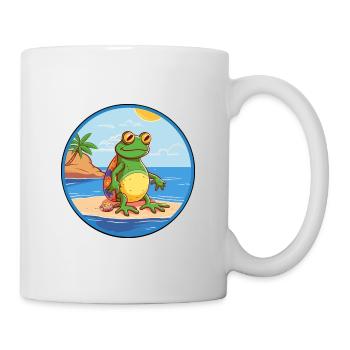Grenouille aquarelle dessin animé Kawaii Clipart Animal - Mug blanc - blanc - Droite
