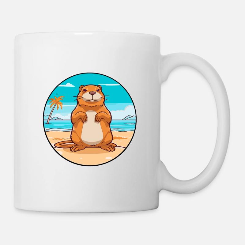 Gopher Aquarell Cartoon Kawaii Clipart Tier - Tasse - Weiß