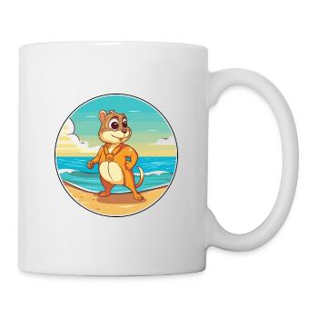 Chipmunk Watercolor Cartoon Kawaii Clipart Animal - Mug - white - Right