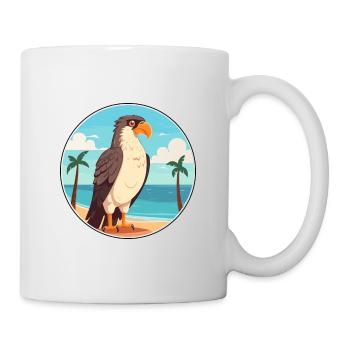 Hawk Watercolor Cartoon Kawaii Clipart Animal - Mug - white - Right