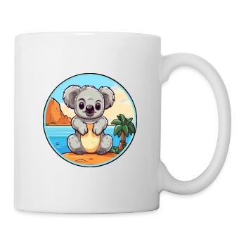 Koala Aquarell Cartoon Kawaii Clipart Tier - Tasse - Weiß - Rechts