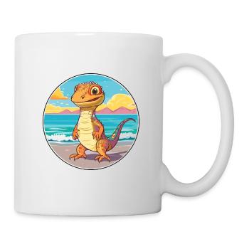 Lizard Watercolor Cartoon Kawaii Clipart Animal - Mug - white - Right