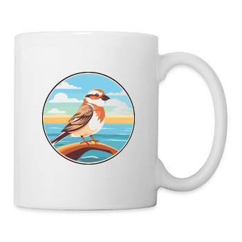 Sparrow Watercolor Cartoon Kawaii Clipart Animal - Mug - white - Right