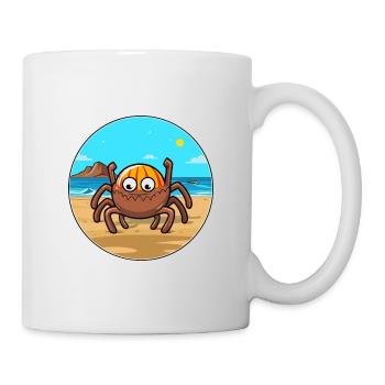 araignée aquarelle dessin animé Kawaii Clipart Animal - Mug blanc - blanc - Droite