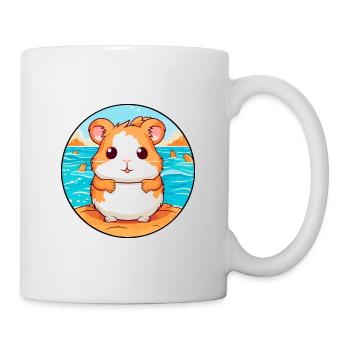Hamster Watercolor Cartoon Kawaii Clipart Animal - Mug - white - Right