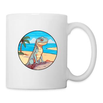 Iguana Watercolor Cartoon Kawaii Clipart Animal - Mug - white - Right