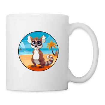 Lemur Watercolor Cartoon Kawaii Clipart Animal - Mug - white - Right