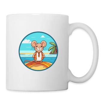 Mouse Watercolor Cartoon Kawaii Clipart Animal - Mug - white - Right