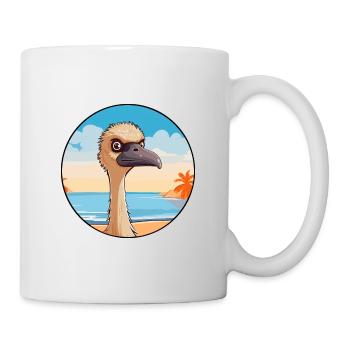 autruche aquarelle dessin animé Kawaii Clipart Animal - Mug blanc - blanc - Droite