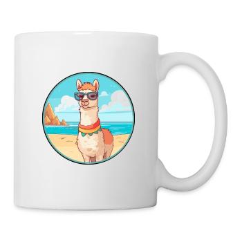 Lama Aquarell Cartoon Kawaii Clipart Tier - Tasse - Weiß - Rechts