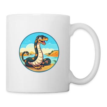 Snake Watercolor Cartoon Kawaii Clipart Animal - Mug - white - Right