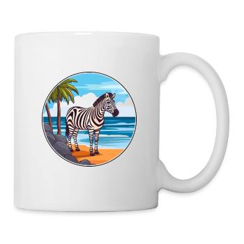 Zebra Aquarell Cartoon Kawaii Clipart Tier - Tasse - Weiß - Rechts
