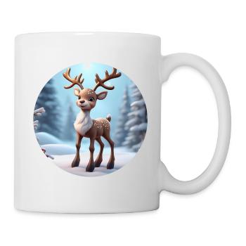 Reindeer / Deer / Animal / Children's Motif / Christmas - Mug - white - Right