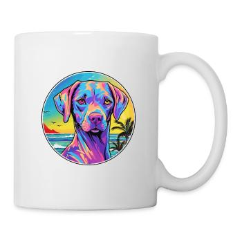 Akbash Hunderasse buntes Karikatur-Aquarell - Tasse - Weiß - Rechts
