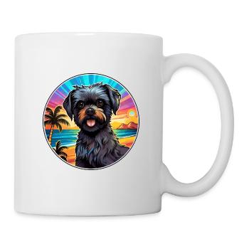 Affenpinscher Dog Breed Colorful Cartoon Watercolo - Mug - white - Right