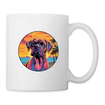 Alpine Mastiff Dog Breed Colorful Cartoon Watercol - Mug - white - Right