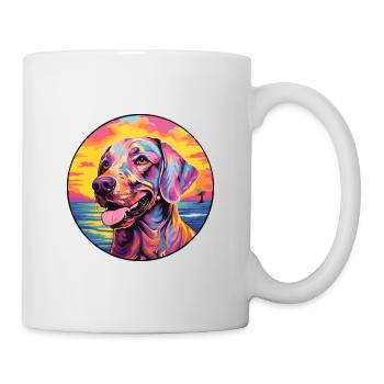 Amerikanischer Leopardenhund Hunderasse Bunte Karikatur - Tasse - Weiß - Rechts