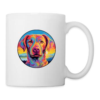 Alano Español Hunderasse Bunt Karikatur Watercolo - Tasse - Weiß - Rechts