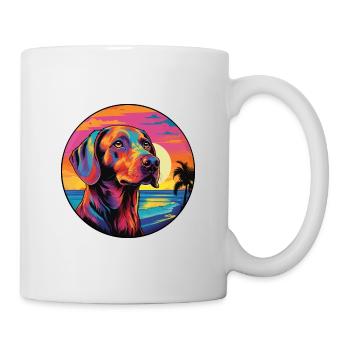 Aryan Molossus Dog Race Coloré Cartoon Watercol - Mug blanc - blanc - Droite