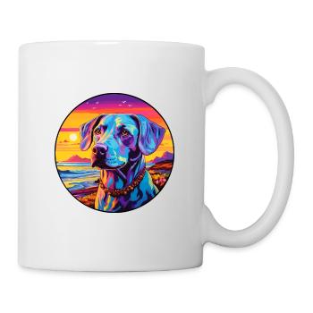 Argentinische Hunderasse buntes Cartoon-Aquarell - Tasse - Weiß - Rechts