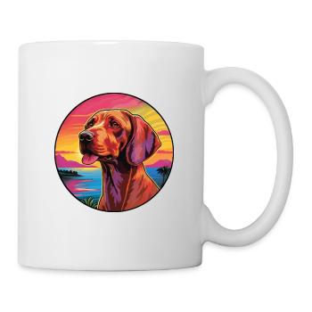 Bavarian Mountain Hound Dog Breed Colorful Cartoon - Mug - white - Right