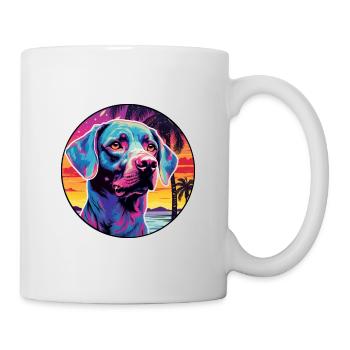 Bleu De Gascogne Chien Race Coloré Cartoon Waterc - Mug blanc - blanc - Droite