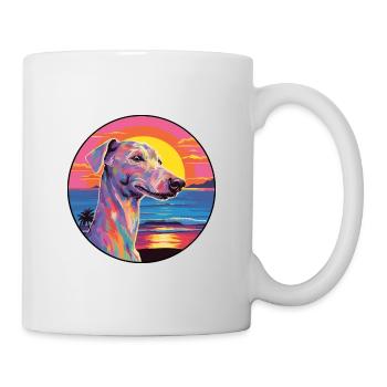 Bedlington Terrier chien race coloré dessin animé Wate - Mug blanc - blanc - Droite