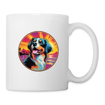 Berner Laufhund Dog Breed Colorful Cartoon Waterco - Mug - white - Right