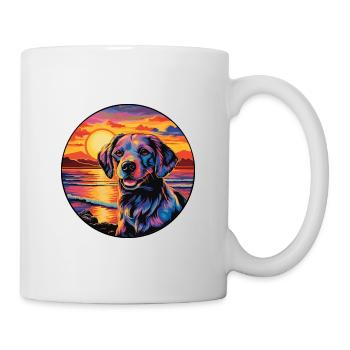 Billy Dog Breed Aquarelle de dessin animé coloré - Mug blanc - blanc - Droite