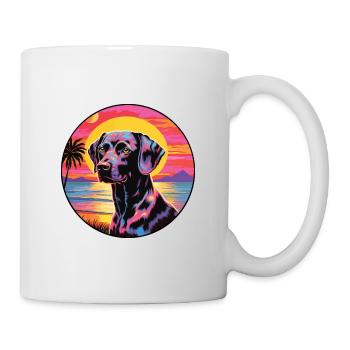 Black Forest Hound Dog Breed Colorful Cartoon Wate - Mug - white - Right