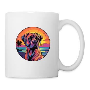 Boerboel Dog Breed Colorful Cartoon Watercolor - Mug - white - Right