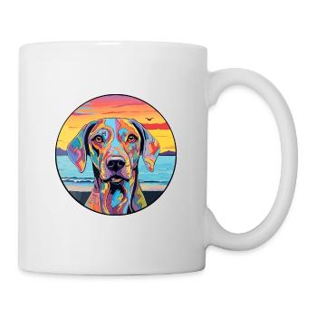 Braque Français Race De Chien Coloré Cartoon Waterco - Mug blanc - blanc - Droite