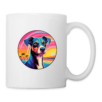 Terrier brésilien race de chien coloré dessin animé eau - Mug blanc - blanc - Droite