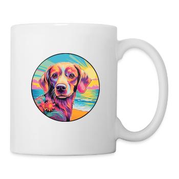Broholmer Hunderasse Buntes Karikatur-Aquarell - Tasse - Weiß - Rechts